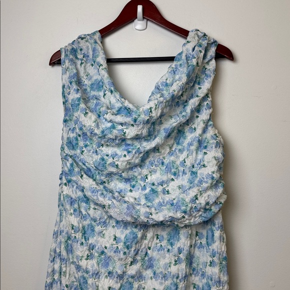 REBDOLLS FORGET ME NOT FLORAL ASYMMETRICAL MAXI BODYCON DRESS 1X - Picture 4 of 6